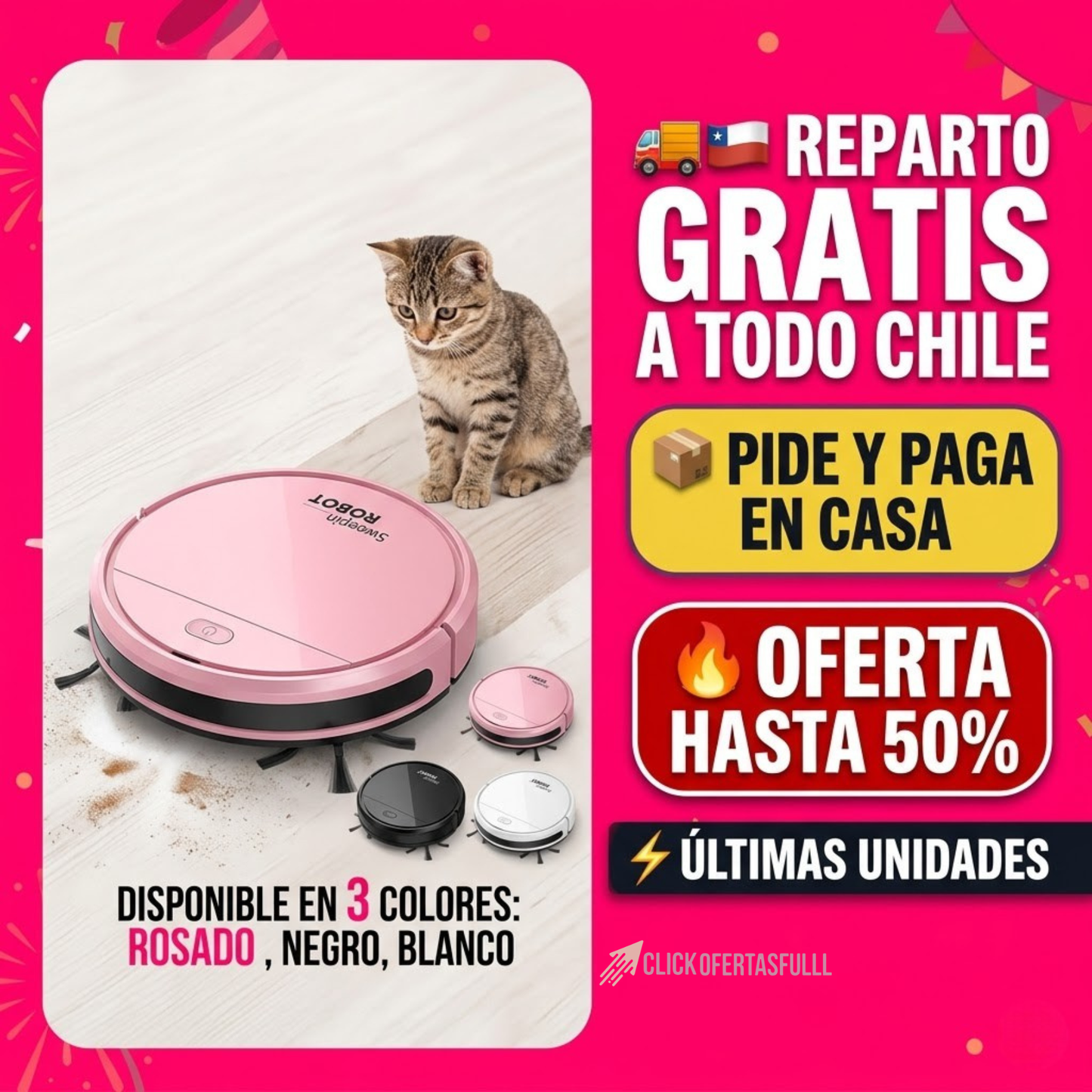 Eco-MiniBot™ — Rápida contra pelos y pelusas.