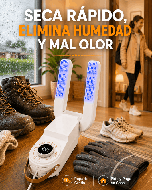 Seca, desinfecta y elimina malos olores en calzado, guantes y calcetines, rápido y fácilmente. (El Producto que ves acá, es el que recibirás)
