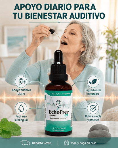 Apoyo oral diario para oídos más tranquilos y bienestar auditivo.