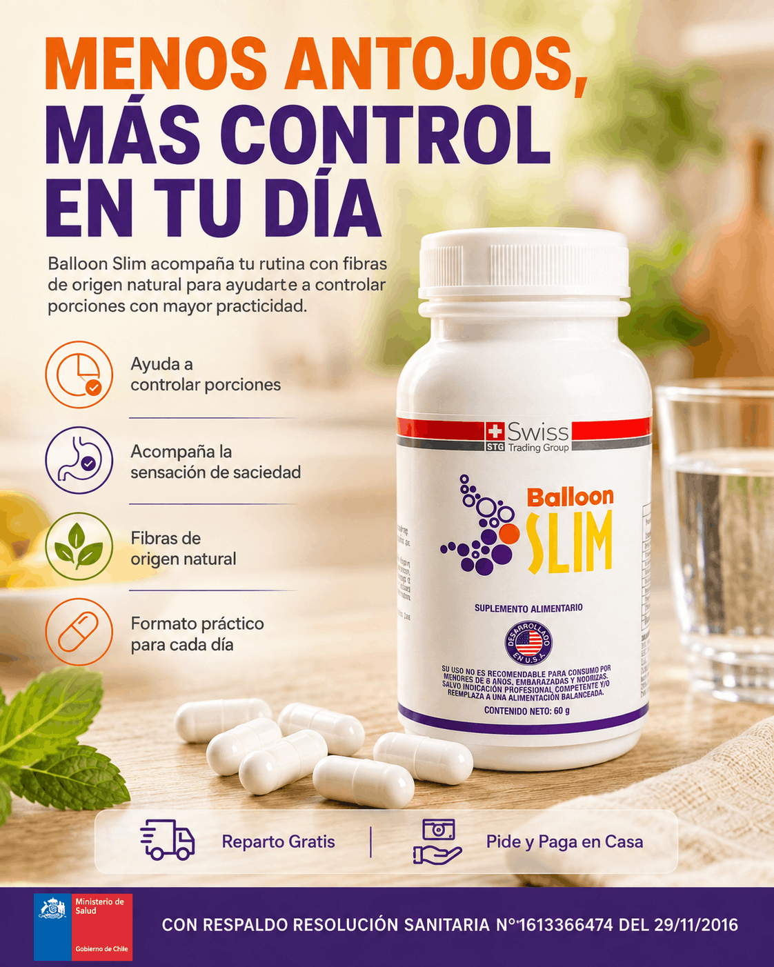 La cápsula que te ayudará con tu saciedad, control, y a reducir tus porciones cada día.