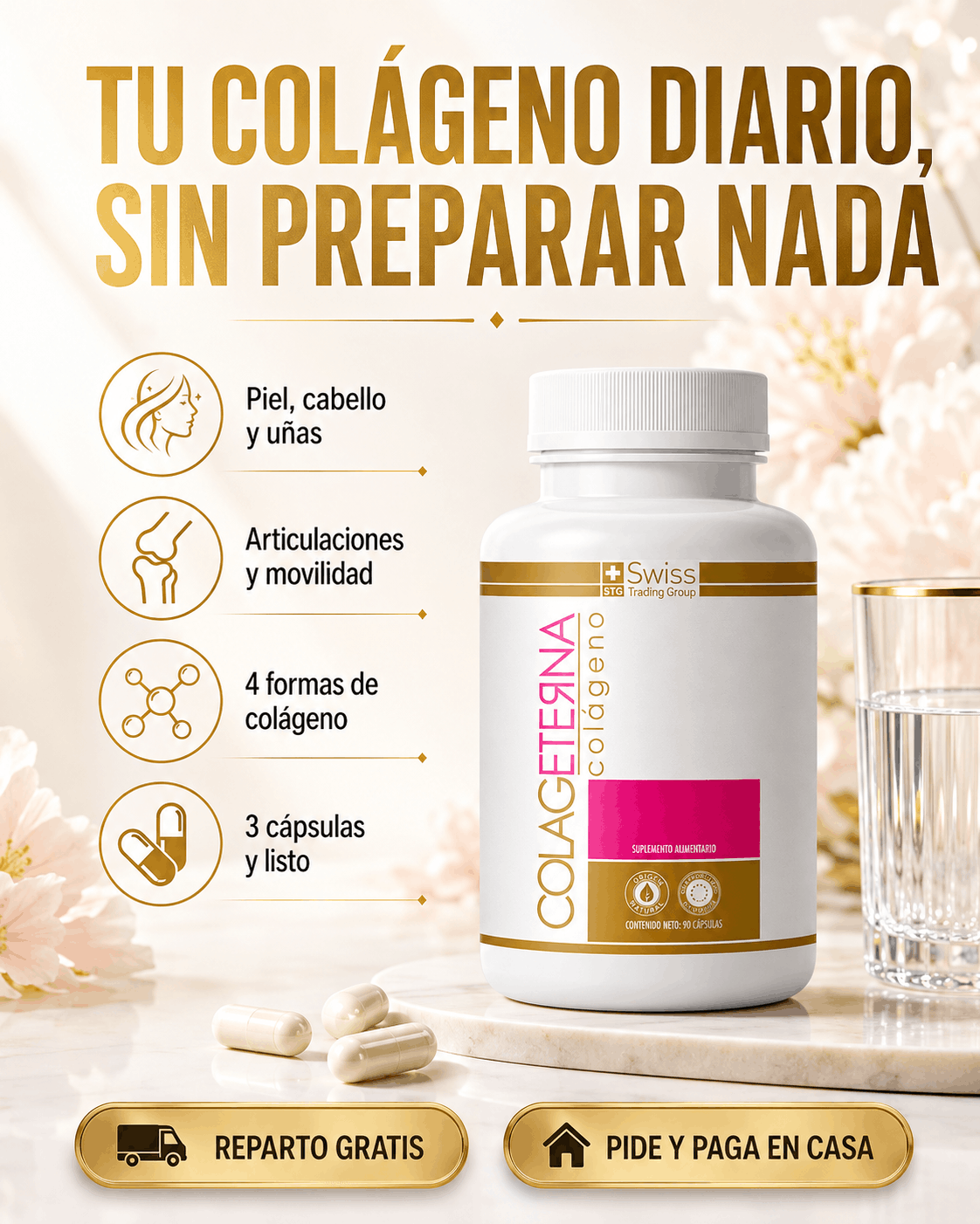 El colágeno que cuida tu piel, acompaña tus articulaciones y potencia tu bienestar desde el interior.
