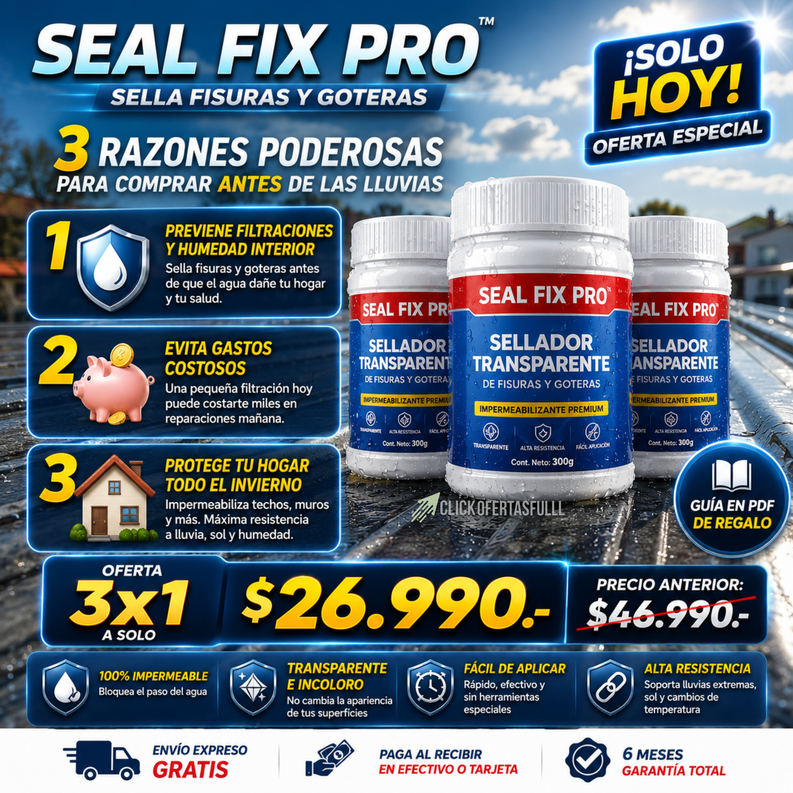 SealFix Pro™  – Evita goteras, humedad y costosas reparaciones