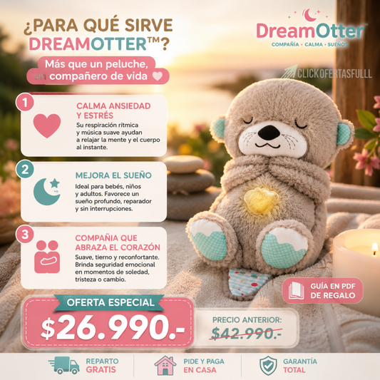 DreamOtter™ – Peluche Nutria Dormilona.