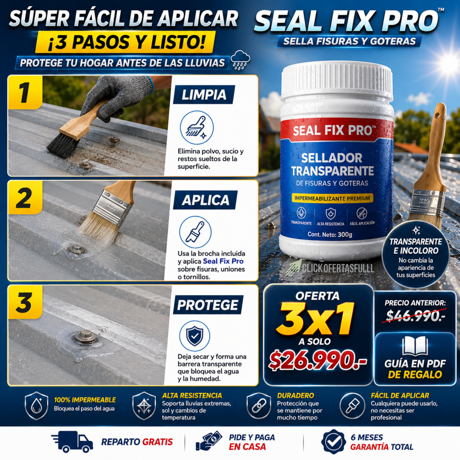 SealFix Pro™  – Evita goteras, humedad y costosas reparaciones