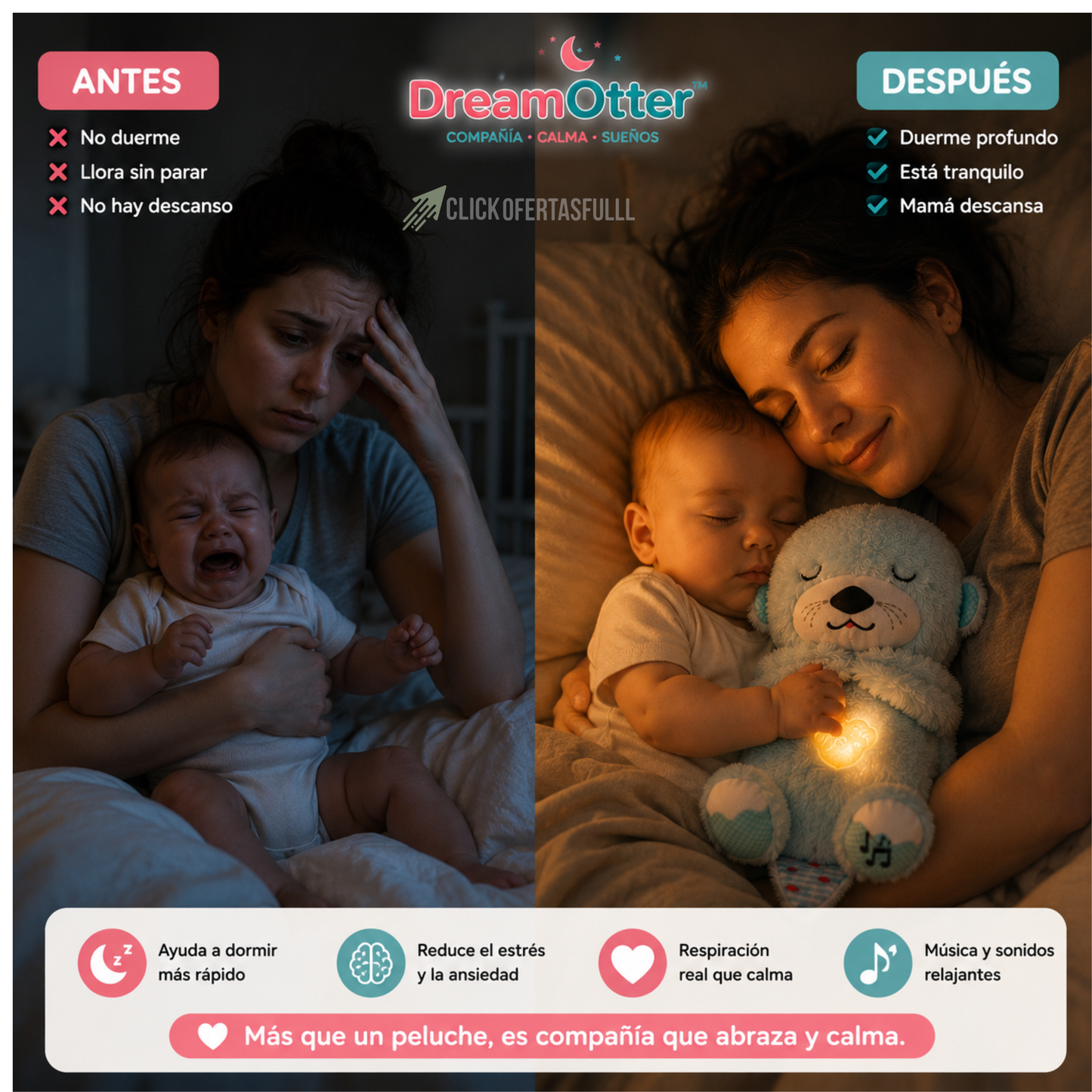 DreamOtter™ – Peluche Nutria Dormilona.