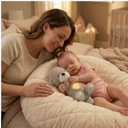 DreamOtter™ – Peluche Respirador con Música Relajante que Duerme a tu Bebé Solo.