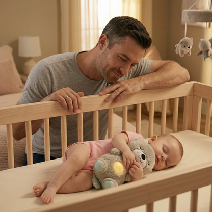 DreamOtter™ – Peluche Respirador con Música Relajante que Duerme a tu Bebé Solo.